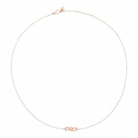 Collana Donna Dodo Mini Nodo Oro Rosa 9kt 40 cm