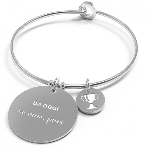 Bracciale rigido Donna 10 Buoni Propositi "Da oggi se vuoi, puoi" B5007