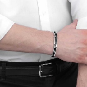 Bracciale Uomo Sector Acciaio Pvd Nero Energy SAFT22