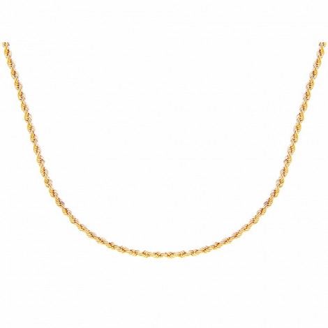 Collana Raggi in Oro Giallo 9kt Maglia Busco 50cm