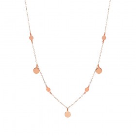 Collana Donna Raggi Tondi Pendenti Oro Rosa 9kt