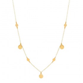 Collana Donna Raggi Tondi Pendenti Oro Giallo 9kt