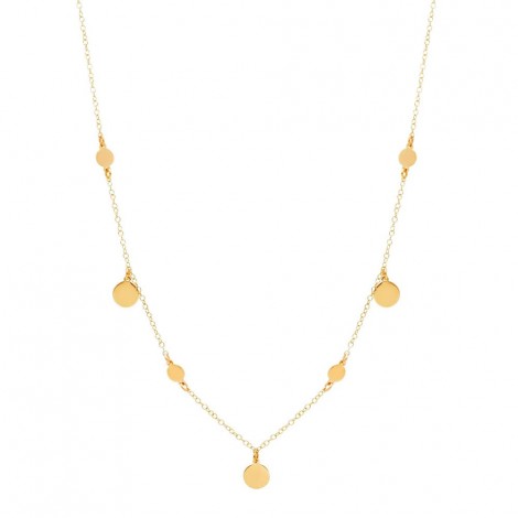 Collana Donna Raggi Tondi Pendenti Oro Giallo 9kt