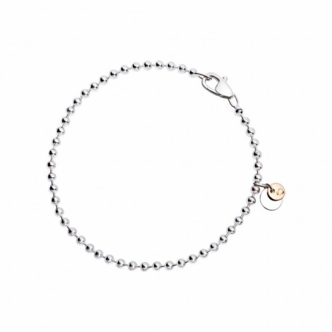 Bracciale Bollicine Argento e Oro Rosa 9kt