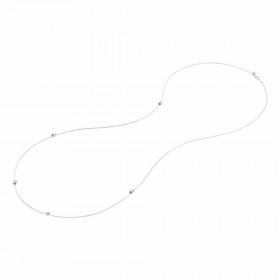 Collana Dodo Nodo Argento 925 5 Stopper Mobili 80cm DCKNOT5/A/80