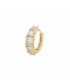 Monorecchino Cerchio Raggi Argento 925 Zirconi Bianchi