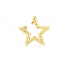 Orecchino Earcuff Raggi Argento Dorato Stella
