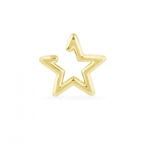 Orecchino Earcuff Raggi Argento Dorato Stella