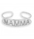 Bracciale Rigido Donna Raggi Argento 925 Zirconi Mamma