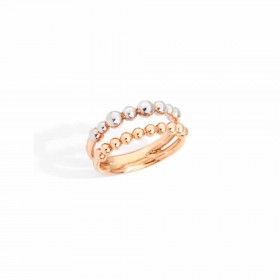 Anello Dodo Bollicine Oro Rosa Argento