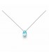 Collana Miluna Oro Bianco 9kt Topazio Azzurro 1,49ct  e Diamanti 0,09 ct CLD3929X