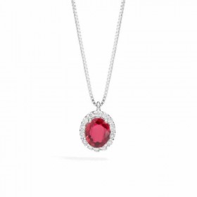 Collana Donna Re Carlo Iris Diamanti 0,06 ct e Rubino 0,34 ct P33CC251/RB