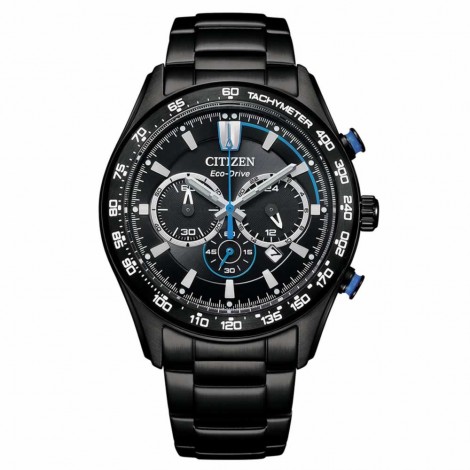 Orologio Uomo Citizen Crono Sport Eco Drive Cinturino Acciaio Nero 43mm CA4485-85E