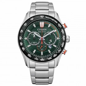 Orologio Uomo Citizen Crono Sport Acciaio Quadrante Verde 43mm CA4486-82X
