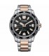 Orologio Uomo Citizen Marine Sport Solotempo Quadrante Nero Acciaio Rosegold 45mm AW1524-84E