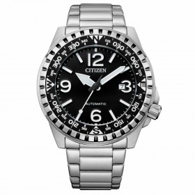 Orologio Uomo Citizen Automatico Quadrante Nero Acciaio 46mm NJ2190-85E