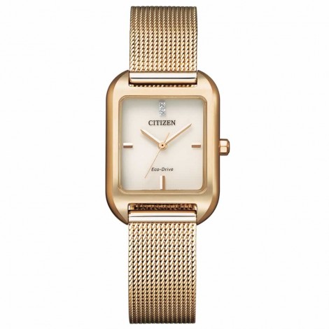 Orologio Donna Citizen Lady Madreperla Bianco Gold 30mm Rettangolare EM0493-85P