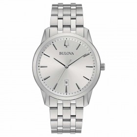 Orologio Uomo Bulova Sutton Automatico Solo Tempo Acciaio Quadrante Silver 40mm 96B342