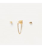 Orecchini Donna PDPaola Argento Dorato 925 Con Zirconi Multicolore Ar01 B89 U