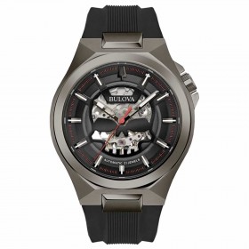 Orologio Uomo Bulova Maquina Solotempo Meccanico Acciaio 46mm  98A260