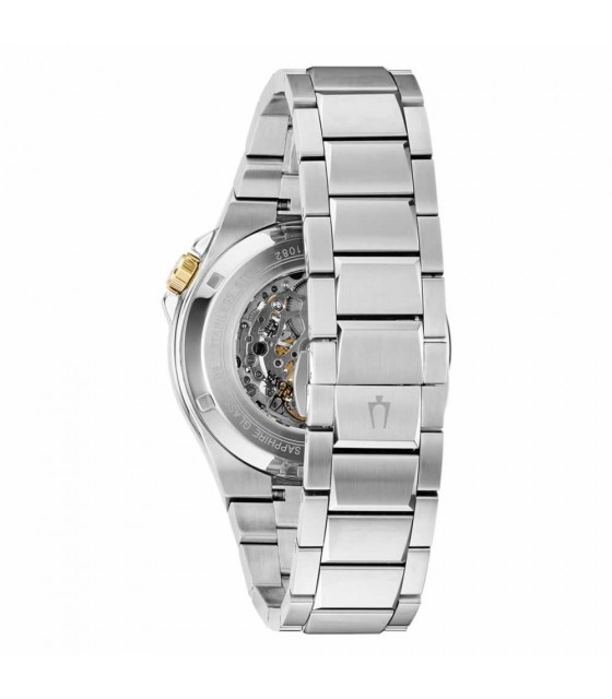 Bulova Orologio analogico classico da donna con cinturino in pelle 97P166, Nero, cinghia
