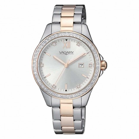 Orologio Donna Vagary Timeless Lady 32mm Silver Gold Cristalli IU2-430-11