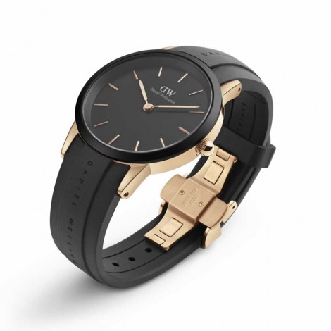 Orologio Daniel Wellington Uomo Nero Iconic Motion  Rosegold 40mm DW00100425