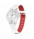 Orologio Smile Solar Bianco Rosso Ecopelle RP29J003Y