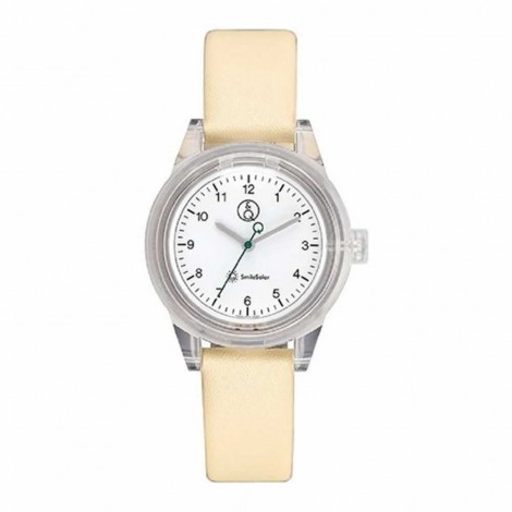 Orologio Smile Solar Beige Gomma Ecopelle Mini RP29J003Y