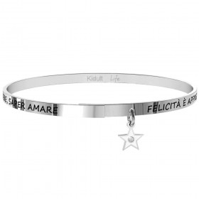 Kidult Bracciale Rigido Donna Felicità è Apprezzare La Bellezza... 731909