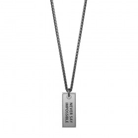 Kidult Collana Uomo Acciaio Never Say Impossible 751213