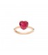 Anello Dodo 100 Amore Oro Rosa 9kt Rubino Cuore DAB1006100AM0009R