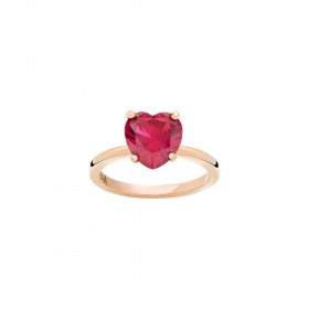 Anello Dodo 100 Amore Oro Rosa 9kt Rubino Cuore DAB1006100AM0009R