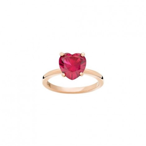 Anello Dodo 100 Amore Oro Rosa 9kt Rubino Cuore DAB1006100AM0009R