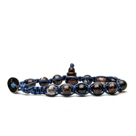 Bracciale Tamashii Tibet Agata Marrone Cracked BLUES900-154