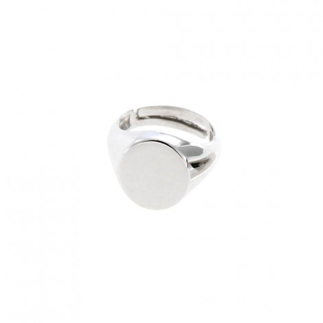 Anello Donna Raggi Argento 925 Sigillo Ovale Da Mignolo