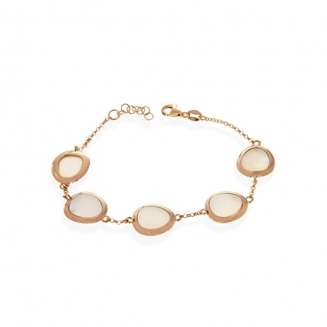 Bracciale Raggi Argento 925 Rosato Madreperla