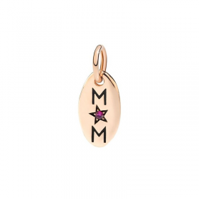 Charm Dodo Tag MOM Oro Rosa Rubino DMB8027MOM0S0RU9R