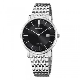 Festina Uomo Solo Tempo Swiss-Made Nero Acciaio F20018/3