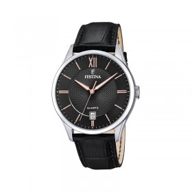 Festina Uomo Solo Tempo Nero Pelle Acero Classico F20426/6