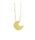 Girocollo Donna Luna Bombata Oro Giallo 18kt