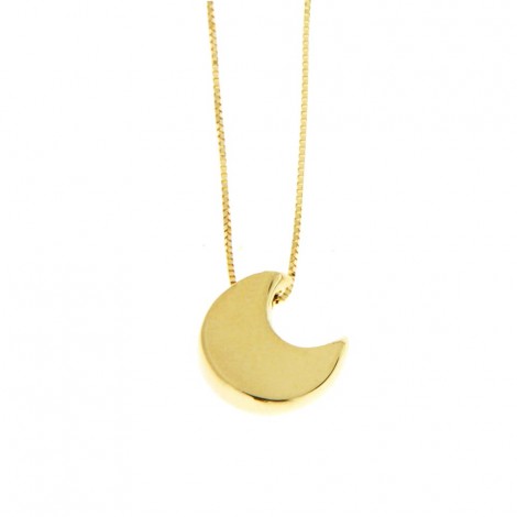 Girocollo Donna Luna Bombata Oro Giallo 18kt