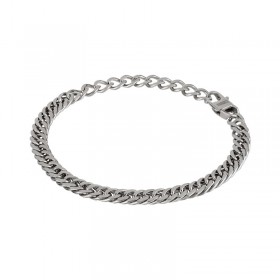 Bracciale Uomo Breil Gritty Acciaio Lucido Maglia Intrecciata TJ2974