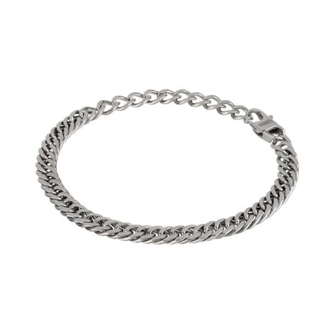 Bracciale Uomo Breil Gritty Acciaio Lucido Maglia Intrecciata TJ2974