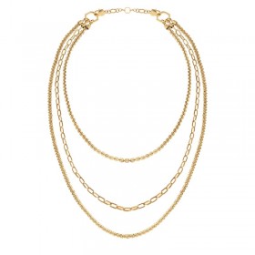 Breil Collana Donna Kaleido Tre Giri Acciaio Gold TJ3004