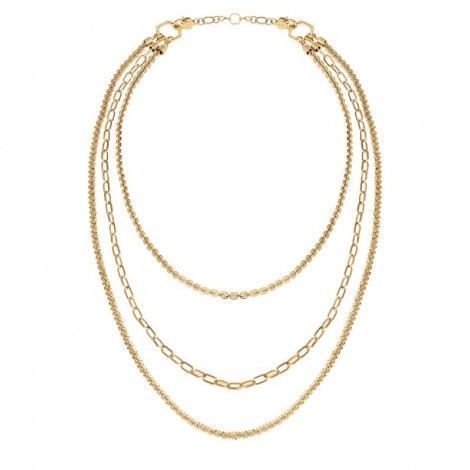 Breil Collana Donna Kaleido Tre Giri Acciaio Gold TJ3004