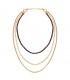 Breil Collana Donna Kaleido Tre Giri Acciaio Gold Granati TJ3005