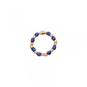Dodo Anello Donna Granelli  Oro Rosa 9kt Ceramica Blu DAC1006GRANXCBL9RA