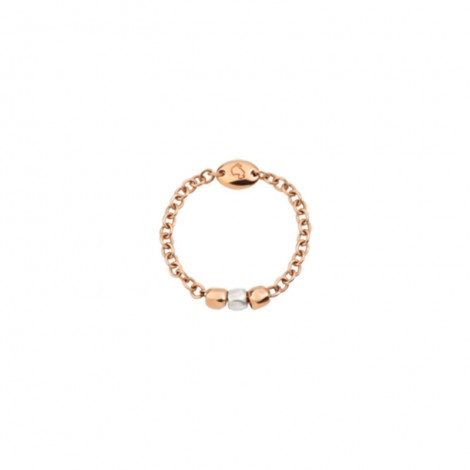 CLEVER SCHMUCK Set Battesimo Per Bambina - Anello Con Angelo E Zirconia Rosa + Catena 36 Cm In Argento 925