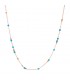 Dodo Collana Donna Granelli Catena Oro Rosa 9kt Ceramica Turchese DCC1008GRANXCTU9R42
